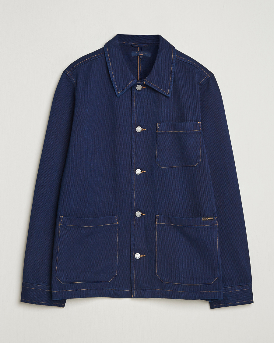 Uomini | Camicie | Nudie Jeans | Barney Indigo Workwear Jacket Dark Blue