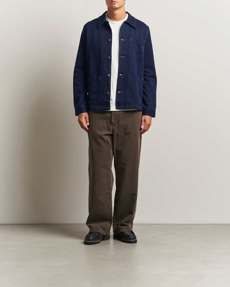 Uomini | Camicie | Nudie Jeans | Barney Indigo Workwear Jacket Dark Blue