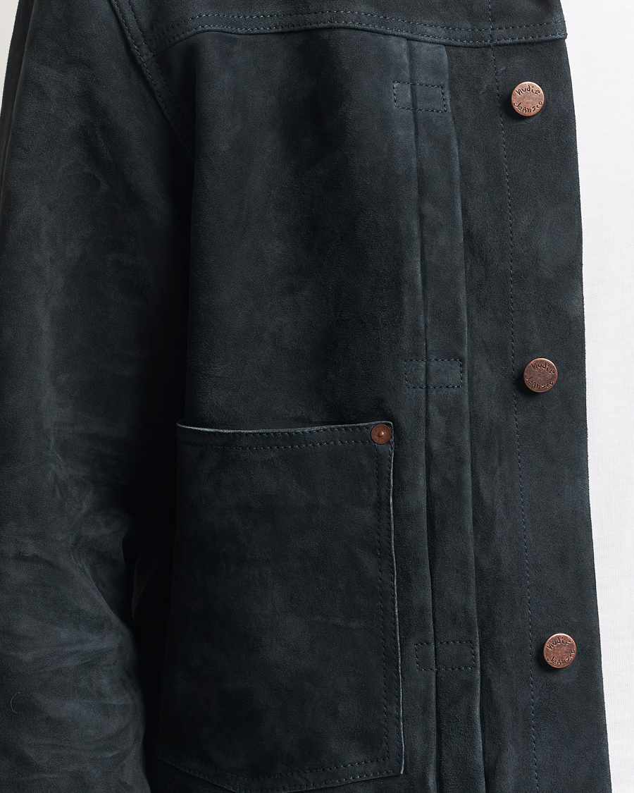 Uomini | Giacche | Nudie Jeans | Dante II Suede Jacket Navy
