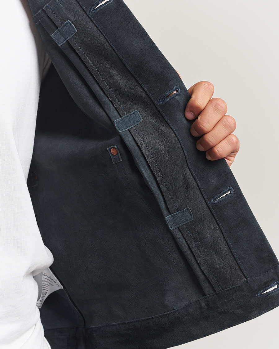 Uomini | Giacche | Nudie Jeans | Dante II Suede Jacket Navy