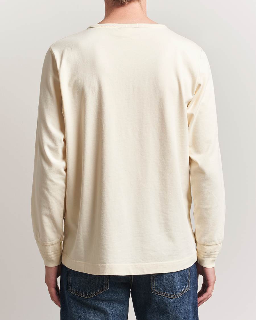 Uomini | T-shirt | Nudie Jeans | Long Sleeved Henley Ecru