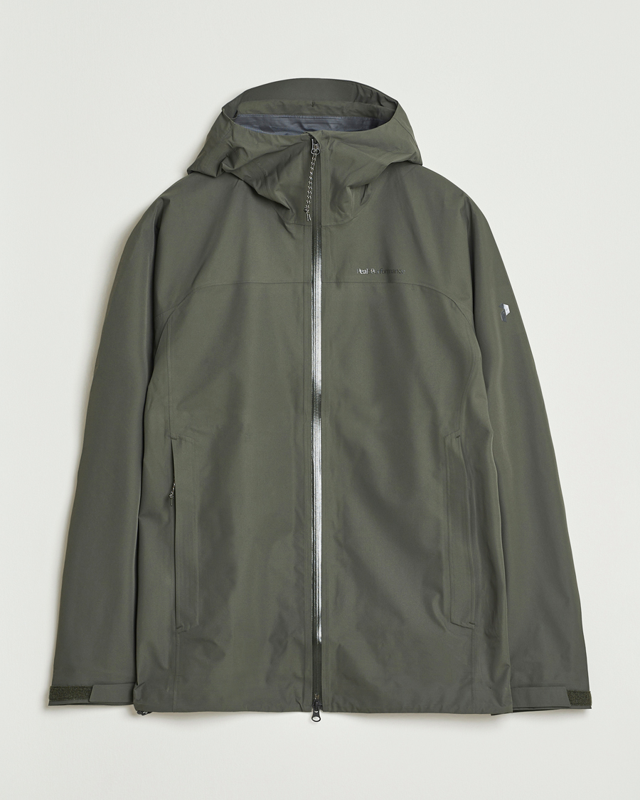Uomini | Giacche | Peak Performance | Treeline Shell Hooded Jacket Olive Extreme