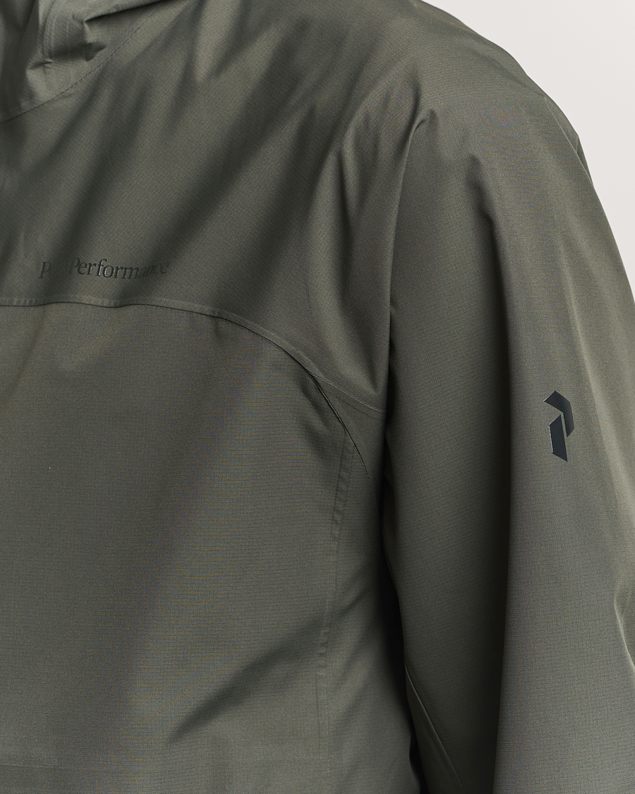 Uomini | Giacche | Peak Performance | Treeline Shell Hooded Jacket Olive Extreme