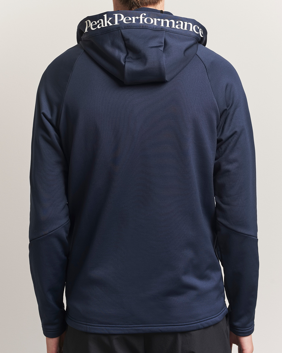 Uomini | Maglieria | Peak Performance | Rider Hooded Full Zip Blue Shadow
