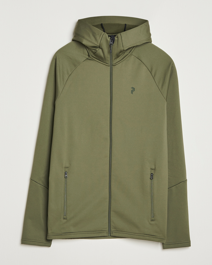 Uomini | Maglieria | Peak Performance | Rider Full Zip Hoodie Pine Needle