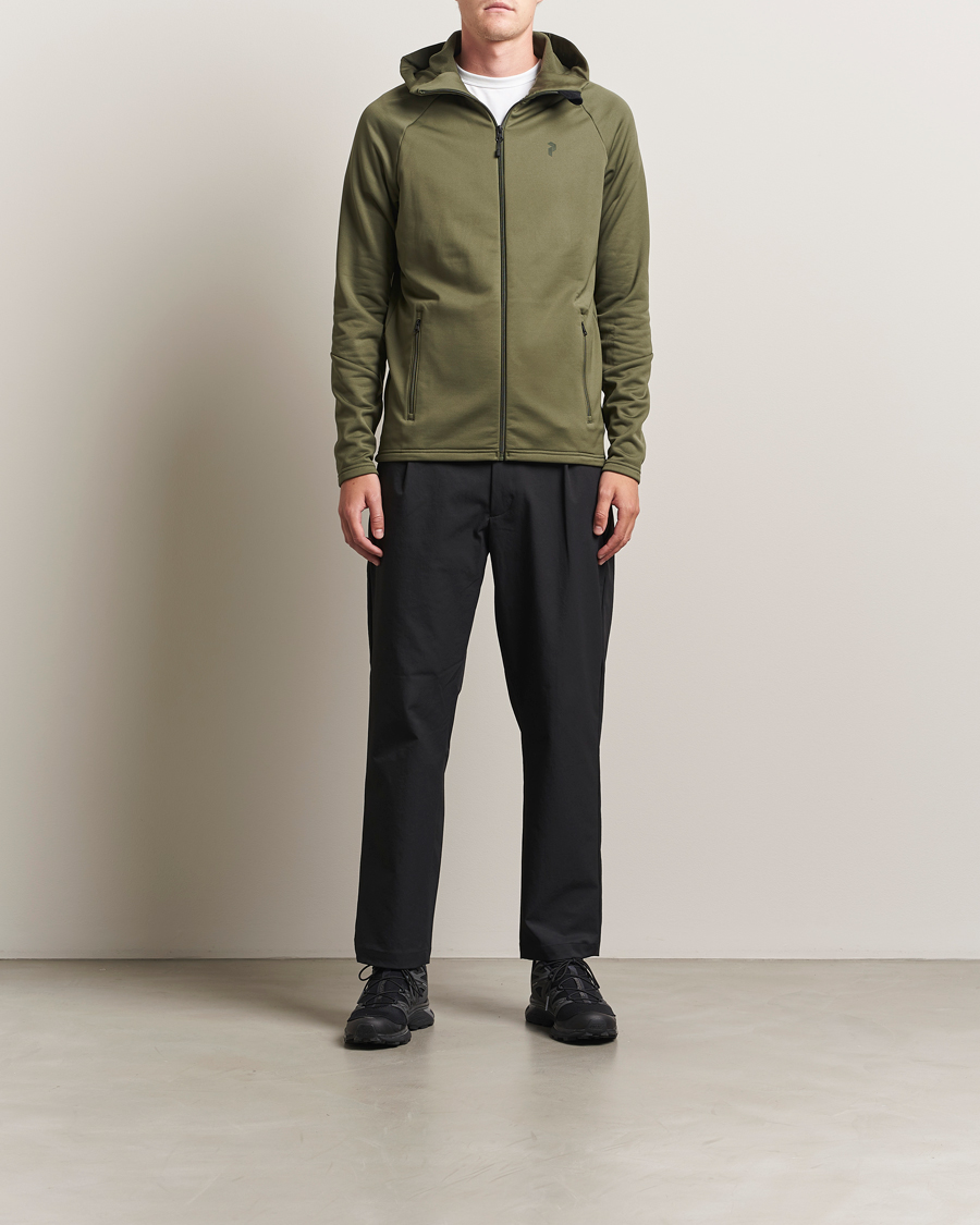 Uomini | Maglieria | Peak Performance | Rider Full Zip Hoodie Pine Needle