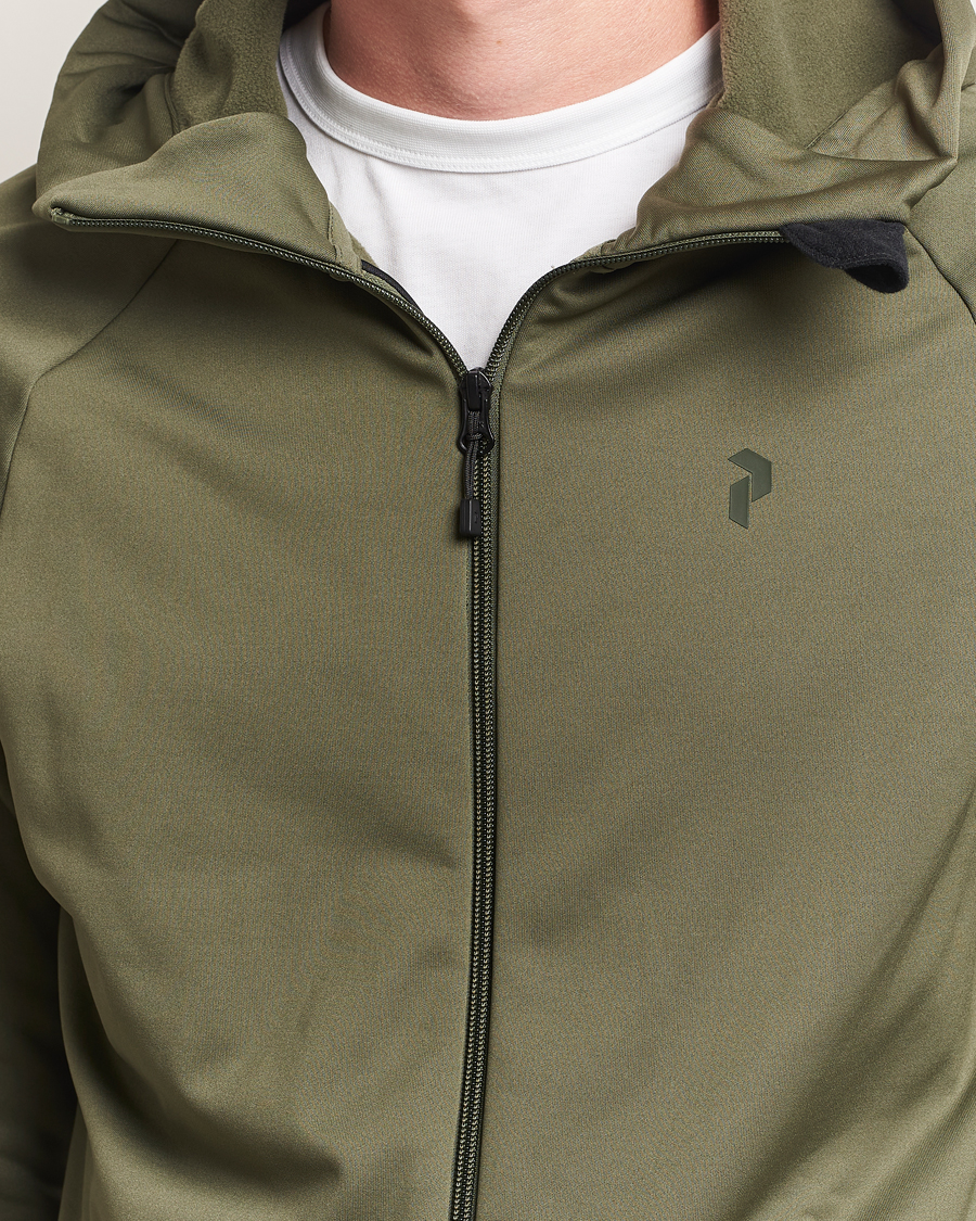 Uomini | Maglieria | Peak Performance | Rider Full Zip Hoodie Pine Needle