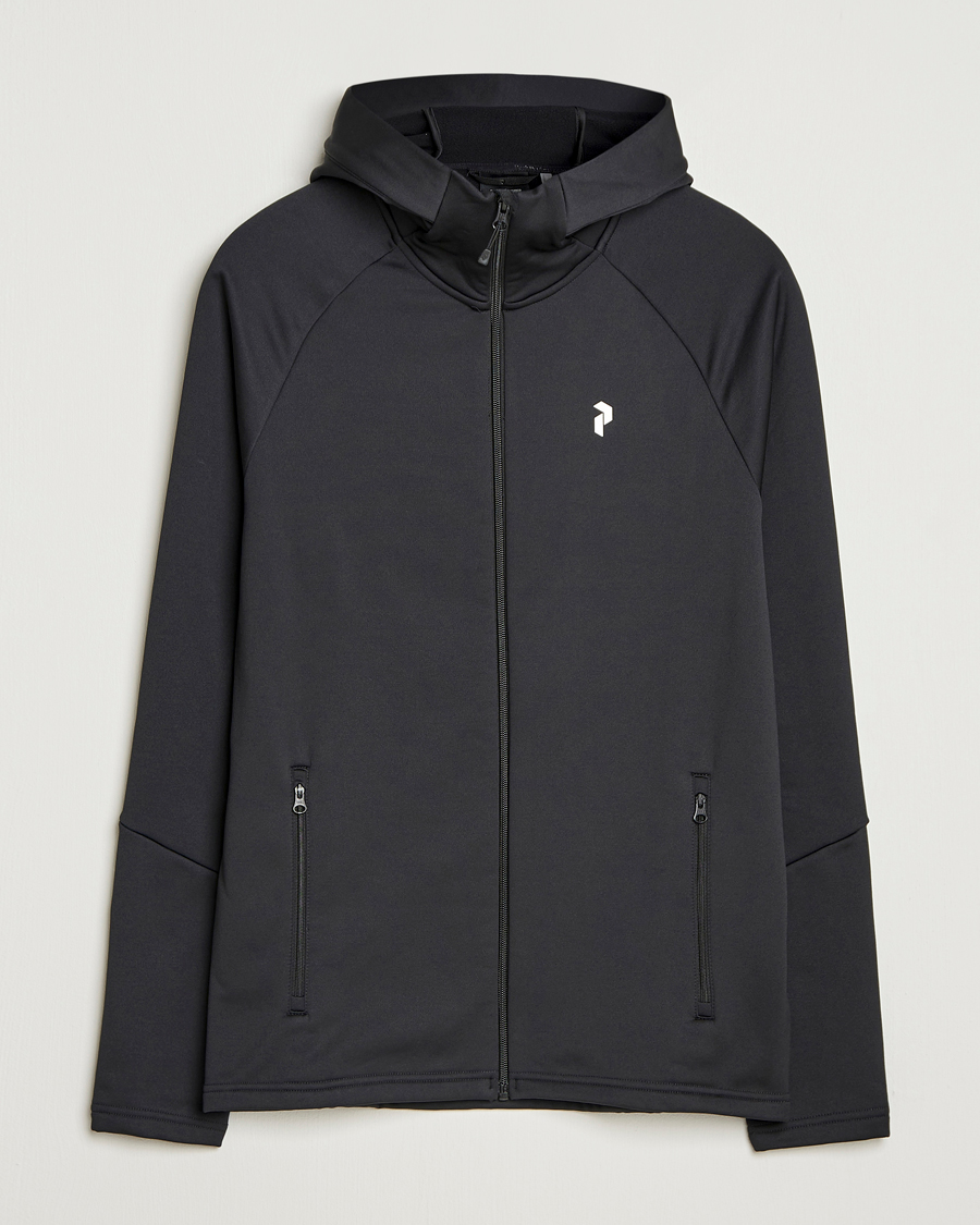 Uomini | Maglieria | Peak Performance | Rider Hooded Full Zip Black