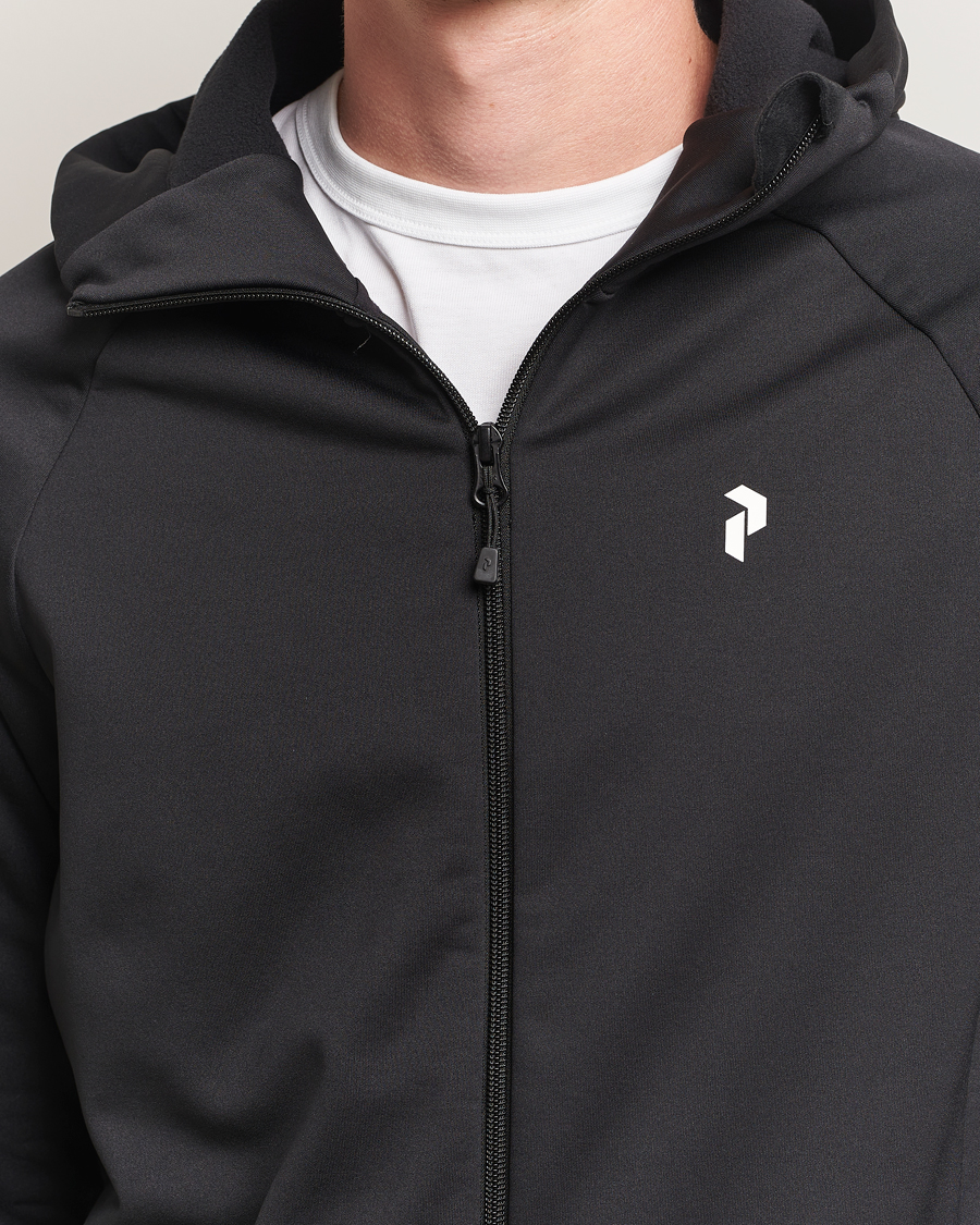 Uomini | Maglieria | Peak Performance | Rider Hooded Full Zip Black