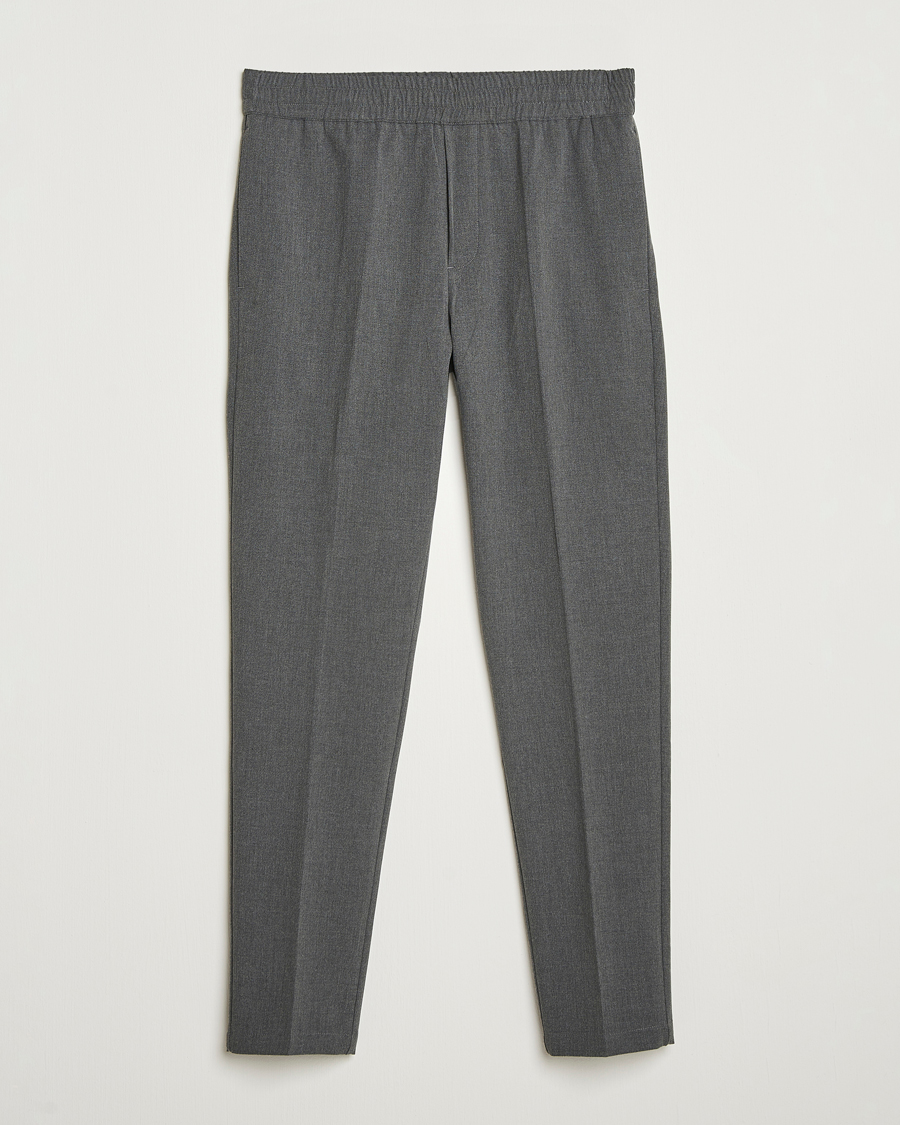 Uomini | Pantaloni | Samsøe Samsøe | Smithy Drawstring Trousers Dark Grey Melange