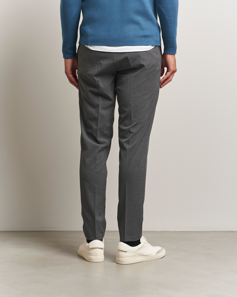 Uomini | Pantaloni | Samsøe Samsøe | Smithy Drawstring Trousers Dark Grey Melange