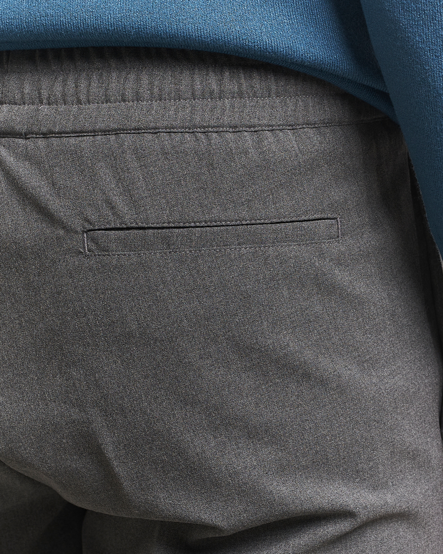 Uomini | Pantaloni | Samsøe Samsøe | Smithy Drawstring Trousers Dark Grey Melange