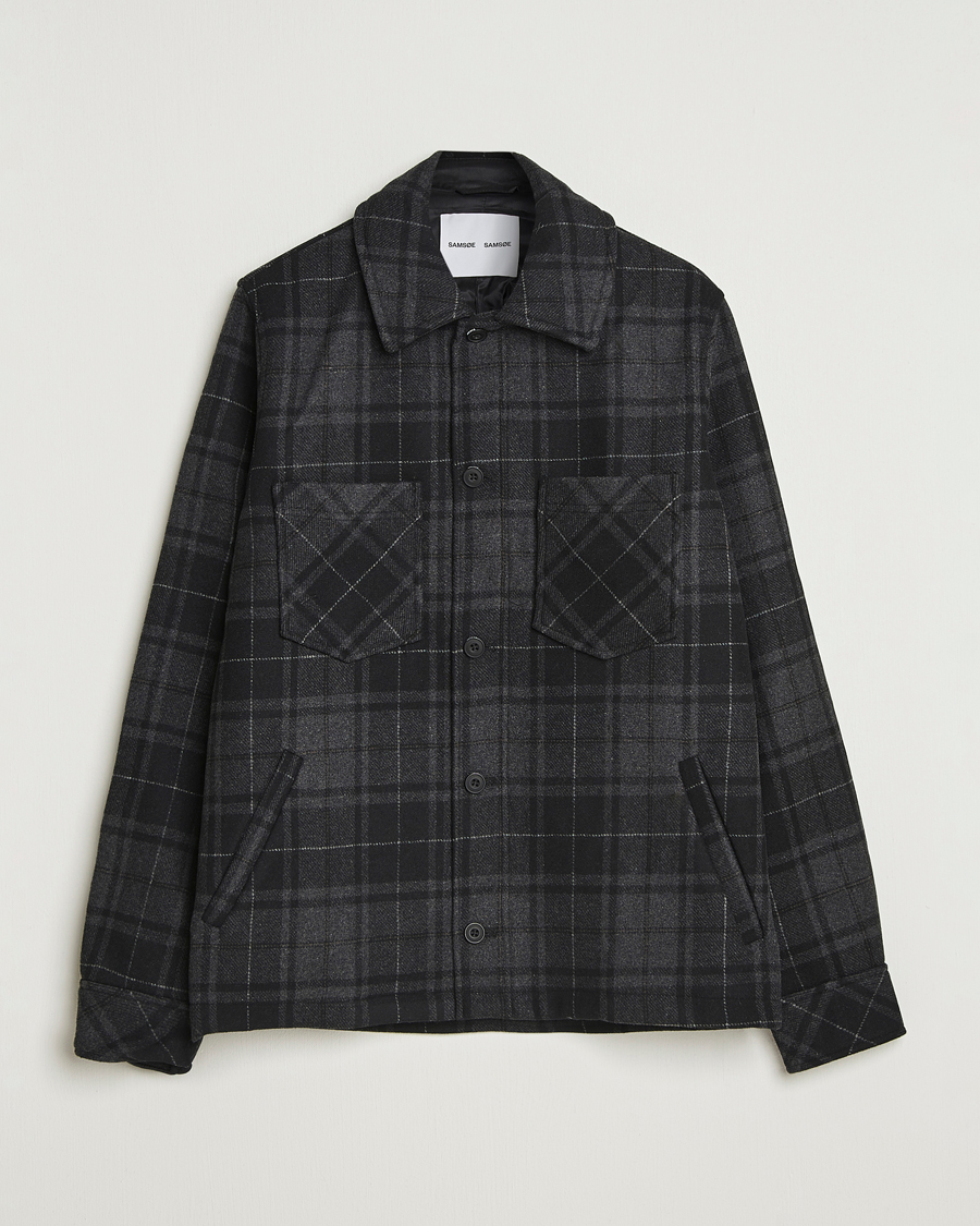 Uomini | Giacche | Samsøe Samsøe | Pally Padded Shirt Jacket Black