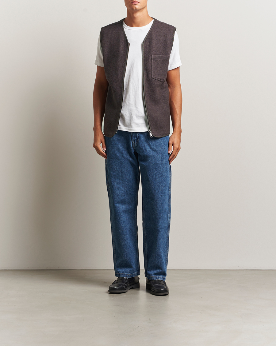 Uomini | Giacche | Samsøe Samsøe | Hannes Boiled Wool Vest Turkish Coffee