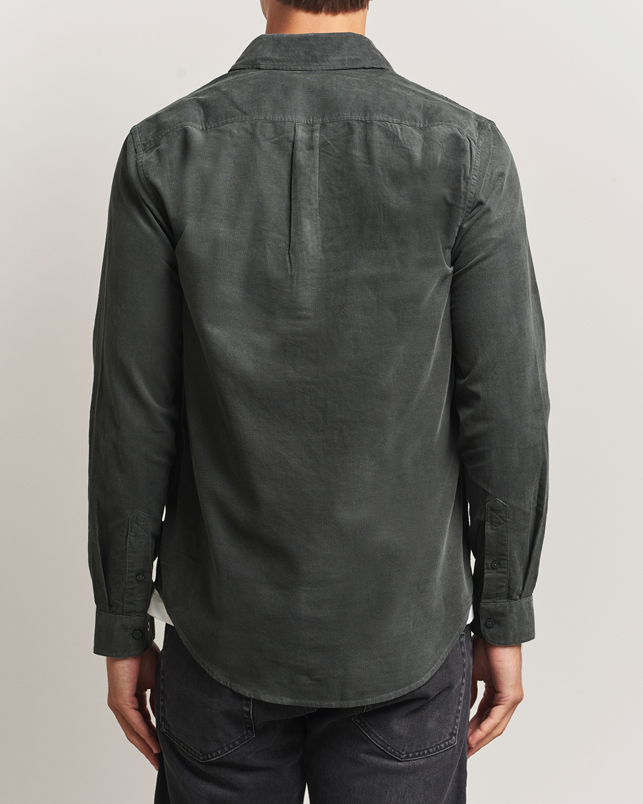 Uomini | Camicie | Samsøe Samsøe | Liam Baby Cord Shirt Black Oyster