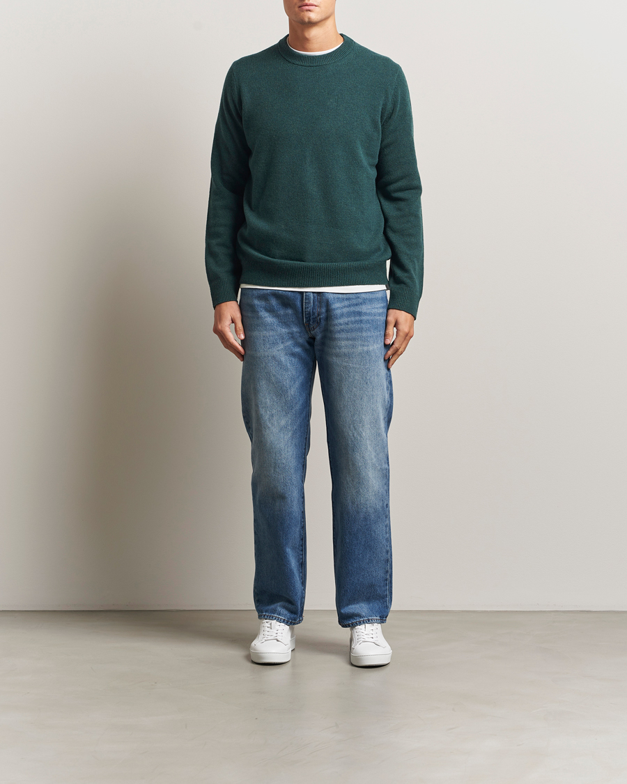 Uomini | Maglieria | Samsøe Samsøe | Isak Knitted Crew Neck Green Gables