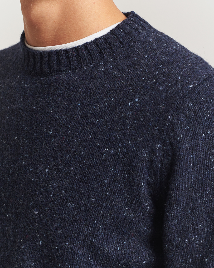 Uomini | Maglieria | Samsøe Samsøe | Nataniel Donegal Knitted Crew Neck Salute Navy