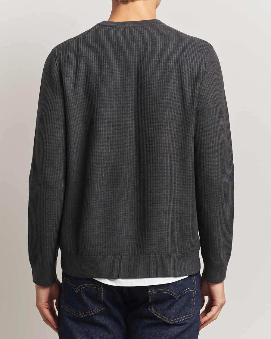 Uomini | Maglieria | Samsøe Samsøe | Dem Structured Knitted Crew Neck Black Oyster