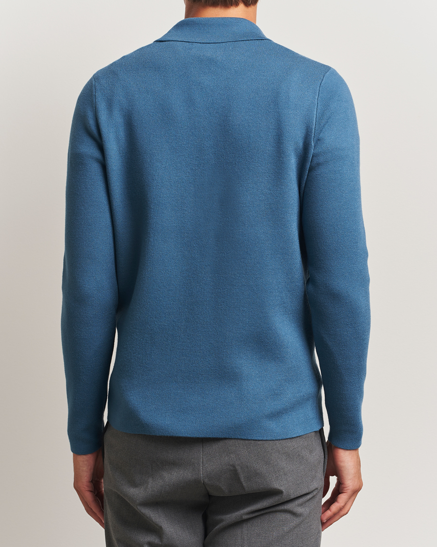 Uomini | Maglieria | Samsøe Samsøe | Guna Half Zip Stellar Blue