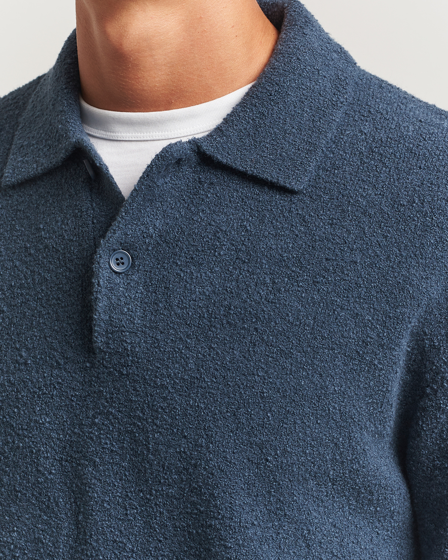 Uomini | Maglieria | Samsøe Samsøe | Nino Knitted Polo Midnight Navy