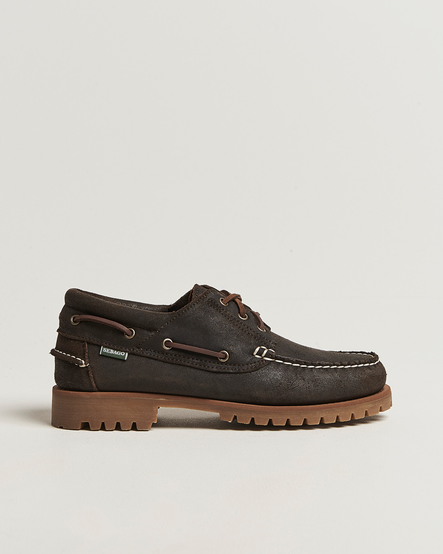 Uomini | Mocassini | Sebago | Acadia Waxed Suede Loafer Dark Brown