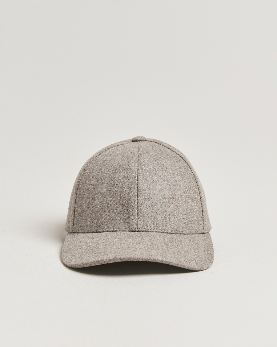Uomini | Cappelli & Berretti | Varsity Headwear | Flannel Baseball Cap Umber Beige