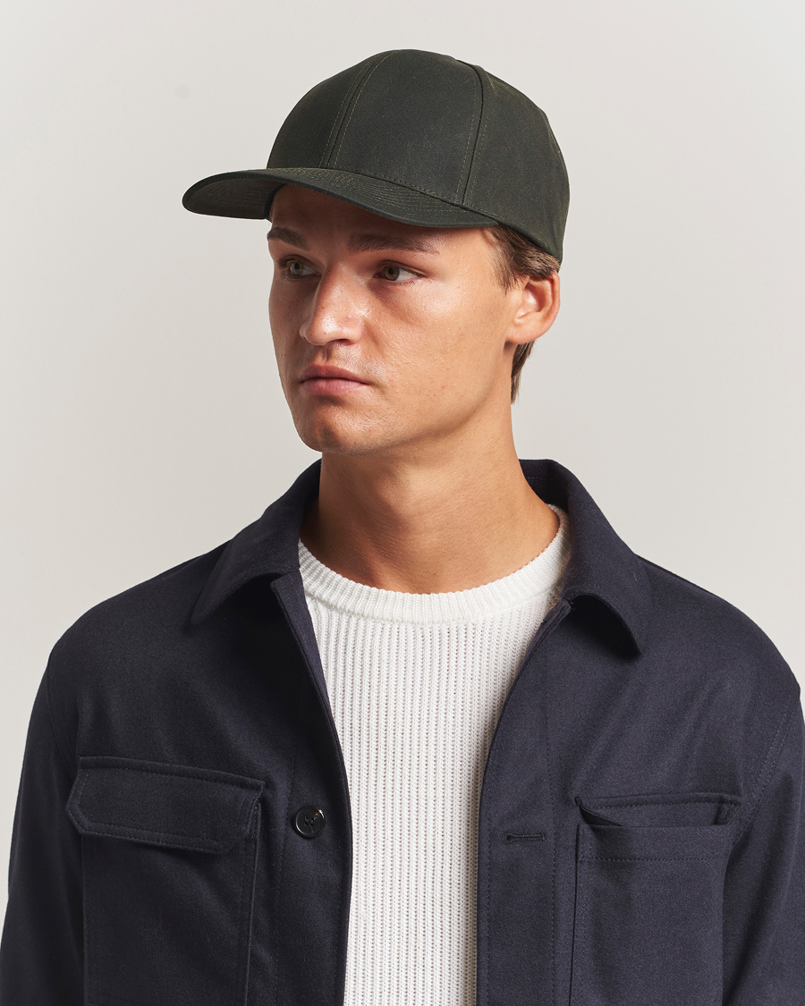 Uomini | Cappelli & Berretti | Varsity Headwear | Oilskin Baseball Cap Ivy Green