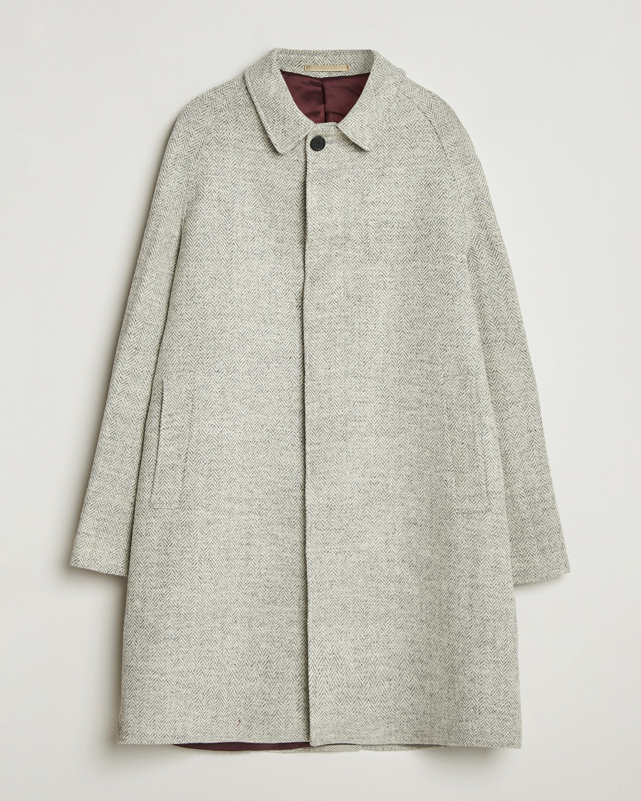 Uomini | Giacche | Walker Slater | Watson Harris Tweed Herringbone Coat Light Grey