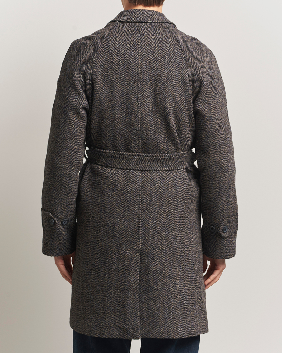 Uomini | Giacche | Walker Slater | Watson Harris Tweed Herringbone Coat Dark Brown