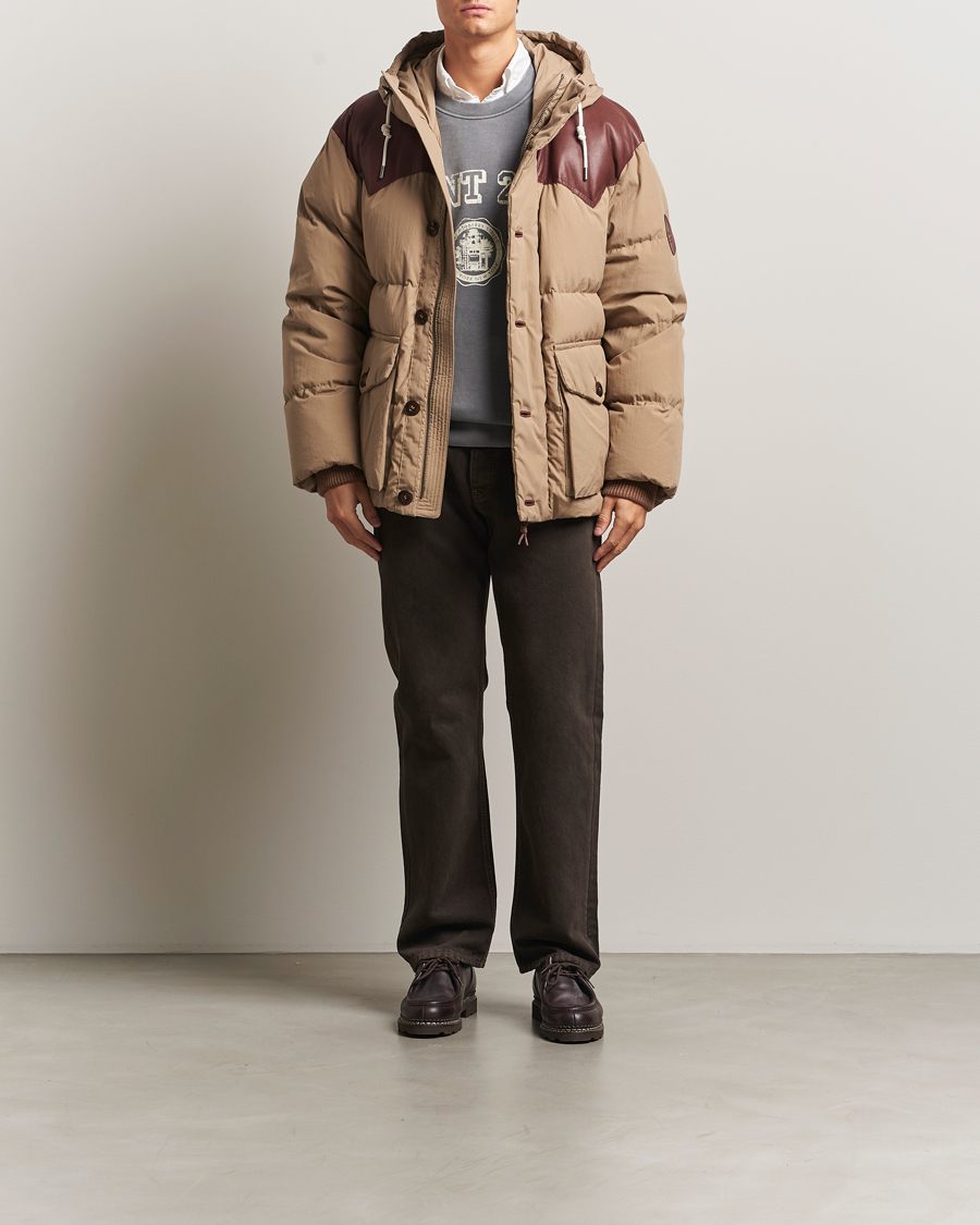 Uomini | Giacche | GANT 240 Mulberry Street | Cotton Down Hooded Jacket Carmel Beige