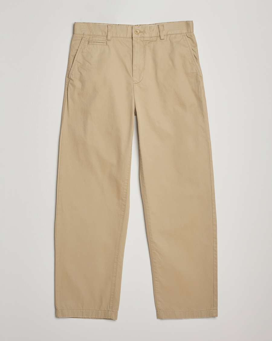 Uomini | Pantaloni | GANT 240 Mulberry Street | Relaxed Fit Cotton Twill Chinos Woody Beige