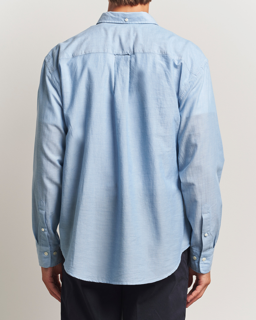 Uomini | Camicie | GANT 240 Mulberry Street | Relaxed Fit Chambray Shirt Light Indigo