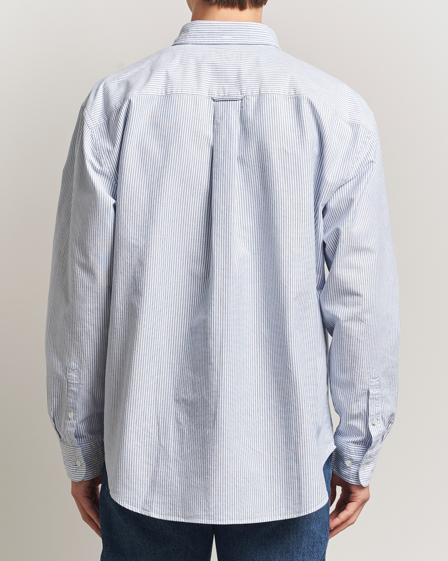 Uomini | Camicie | GANT 240 Mulberry Street | Relaxed Fit US Striped Oxford Shirt Blue Water