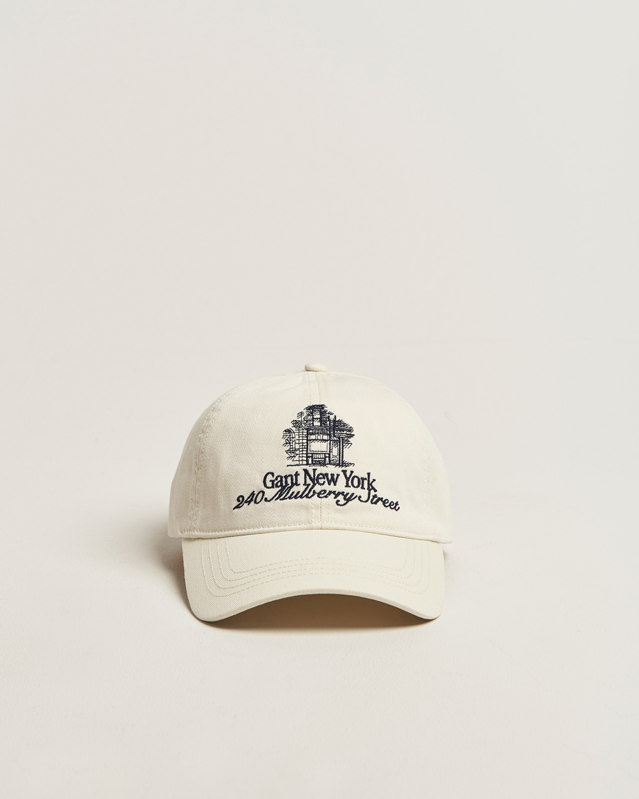 Uomini | Cappelli & Berretti | GANT 240 Mulberry Street | Washed Twill Cap Cream