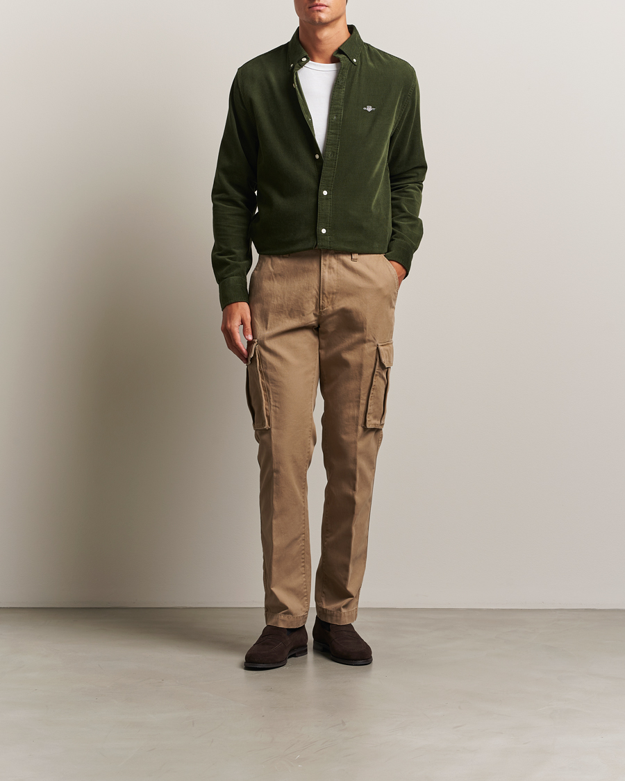 Uomini | Pantaloni | GANT | Regular Fit Cotton Twill Cargo Pants Light Taupe