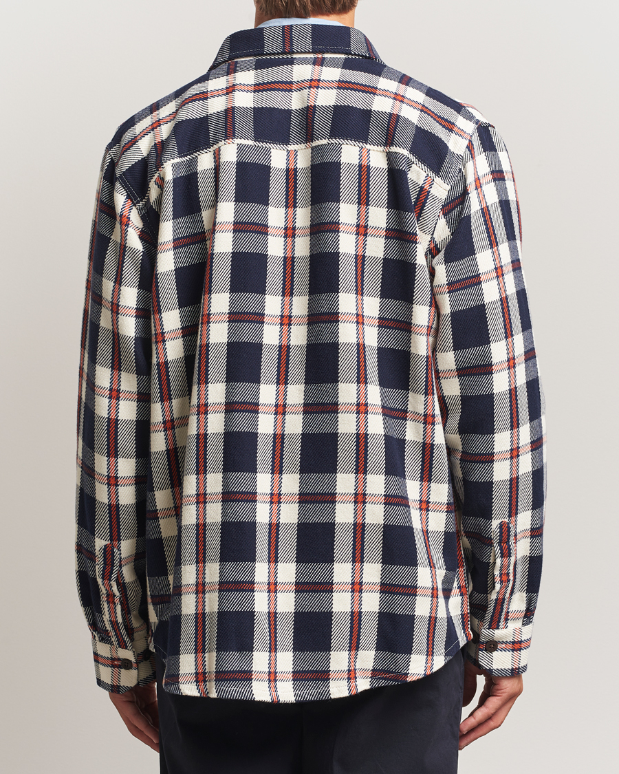 Uomini | Camicie | Gant | Heavy Twill Checked Overshirt Evening Blue