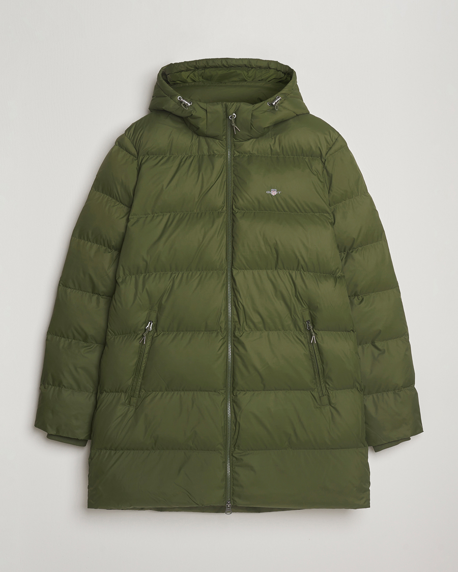 Uomini | Giacche | Gant | The Active Cloud Mid Length Jacket Country Green