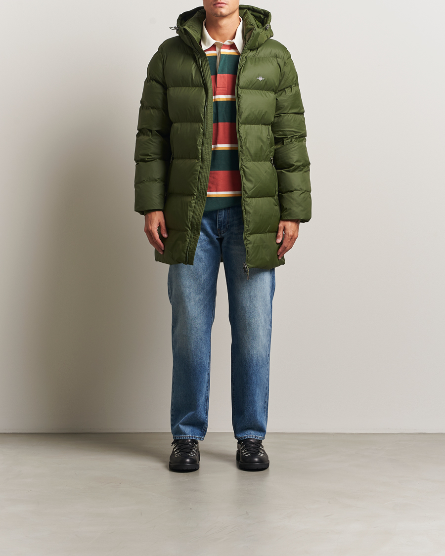 Uomini | Giacche | Gant | The Active Cloud Mid Length Jacket Country Green