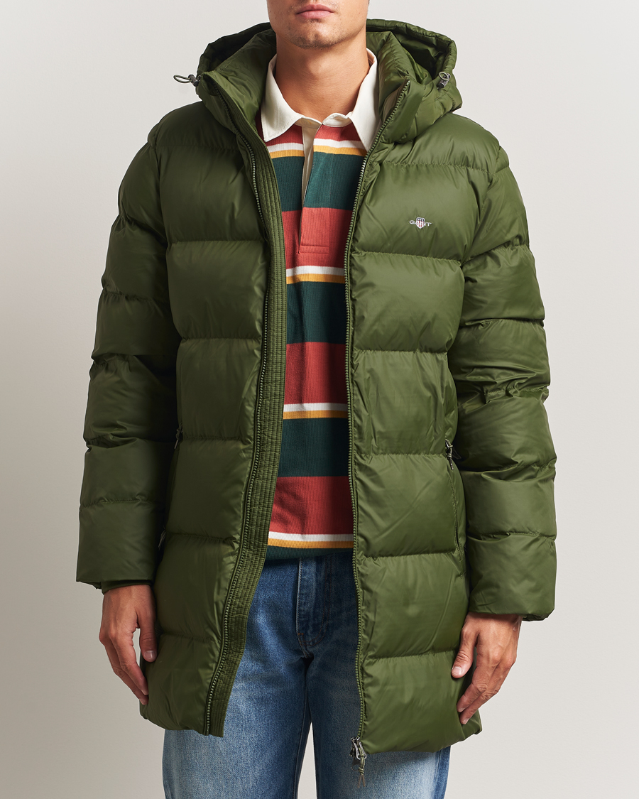 Uomini | Giacche | Gant | The Active Cloud Mid Length Jacket Country Green
