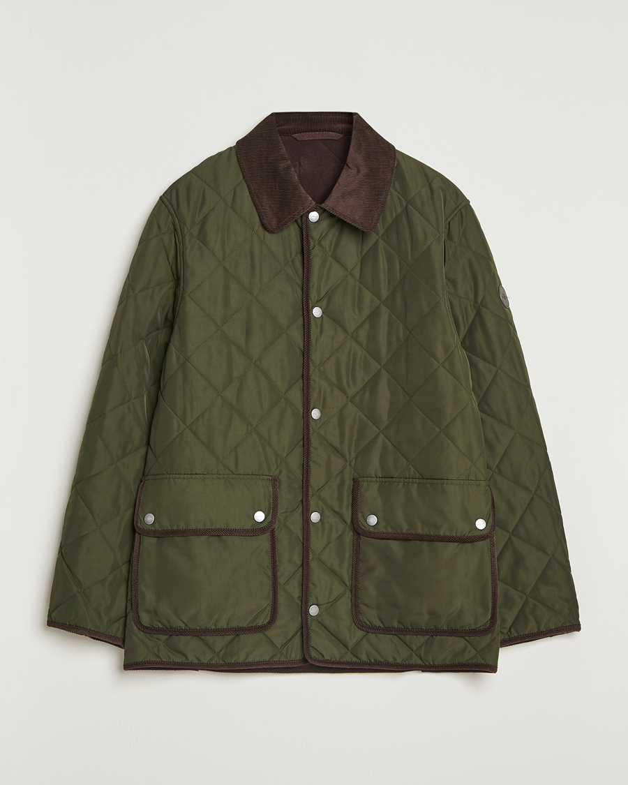 Uomini | Giacche | Gant | Quilted Fleece Jacket Green Lagoon