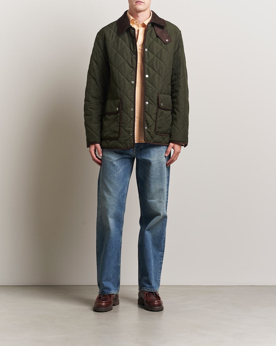 Uomini | Giacche | Gant | Quilted Fleece Jacket Green Lagoon