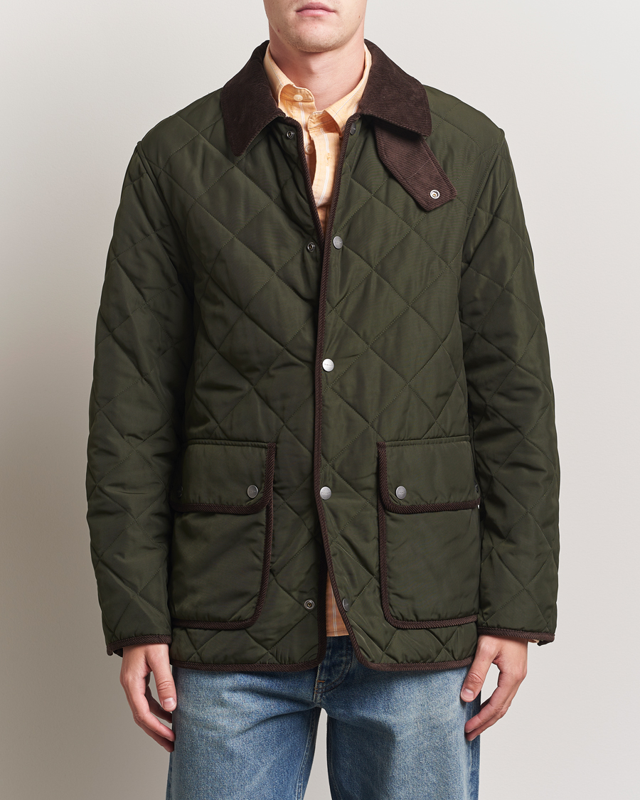 Uomini | Giacche | Gant | Quilted Fleece Jacket Green Lagoon