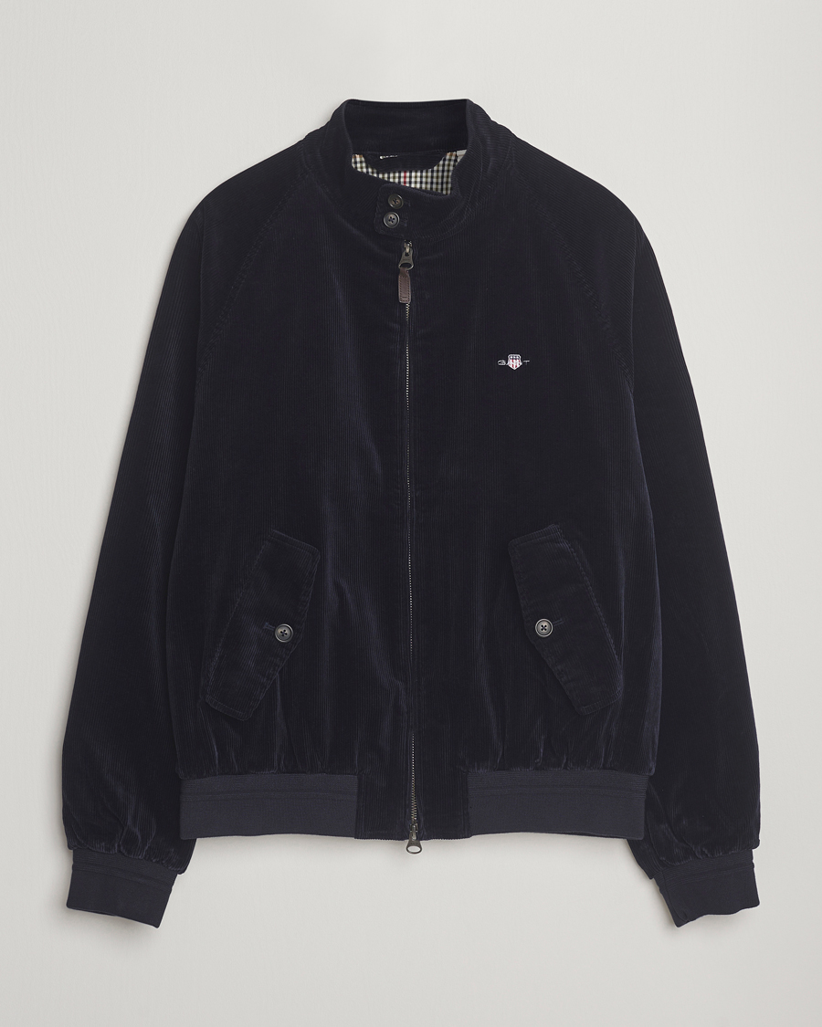 Uomini | Giacche | Gant | Corduroy Harrington Jacket Evening Blue