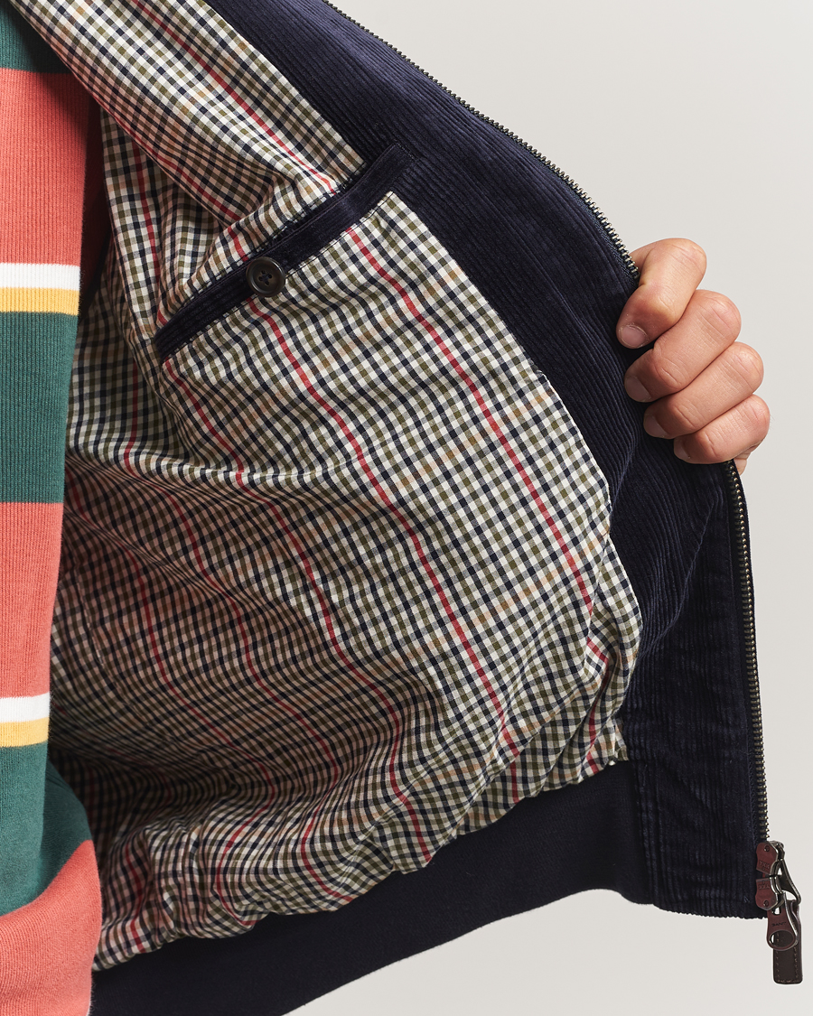 Uomini | Giacche | Gant | Corduroy Harrington Jacket Evening Blue