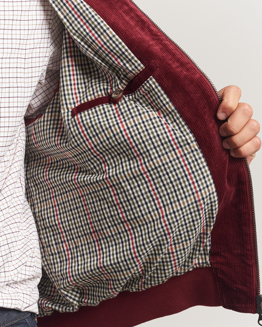 Uomini | Giacche | Gant | Corduroy Harrington Jacket Plumped Red