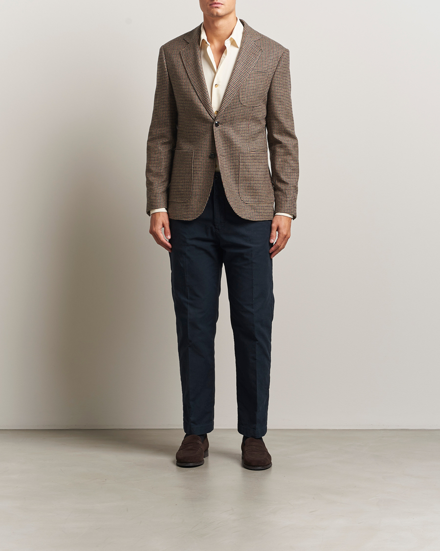 Uomini | Blazers | GANT | Wool Houndstooth Blazer Light Taupe