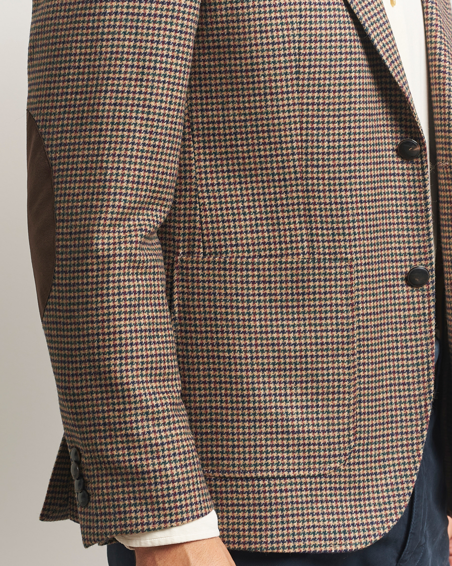 Uomini | Blazers | GANT | Wool Houndstooth Blazer Light Taupe