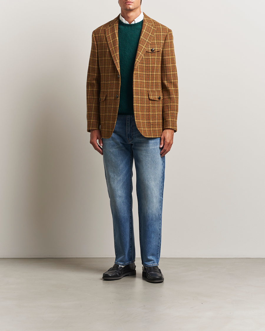 Uomini | Blazers | Gant | Checked Tweed Blazer Peanut Butter