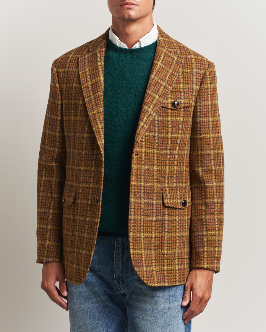 Uomini | Blazers | Gant | Checked Tweed Blazer Peanut Butter
