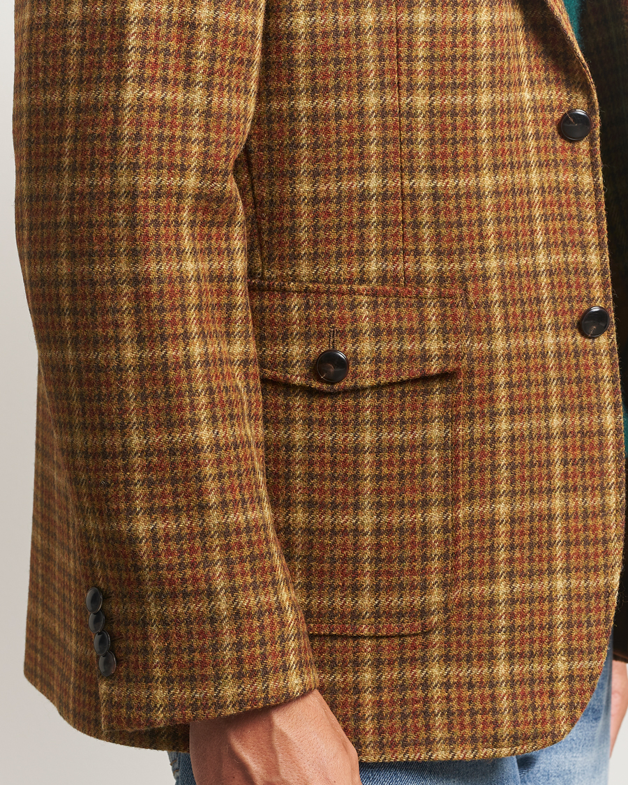 Uomini | Blazers | Gant | Checked Tweed Blazer Peanut Butter